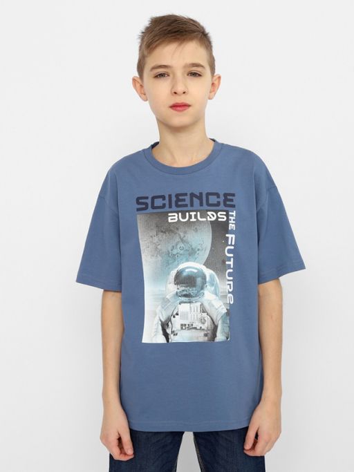 CRB wear/CSJB 63420-42-355 Футболка для мальчика,синий/Ex.Cherubino  фото 4