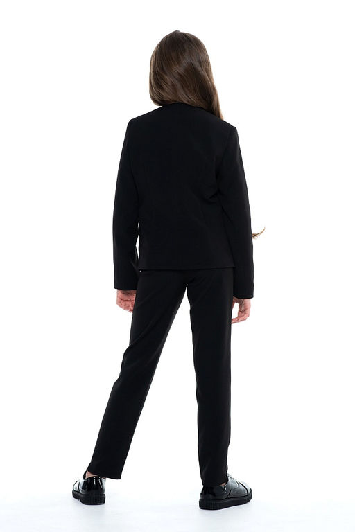 Чёрный школьный жакет для девочки Инфанта, модель 0711  фото 3