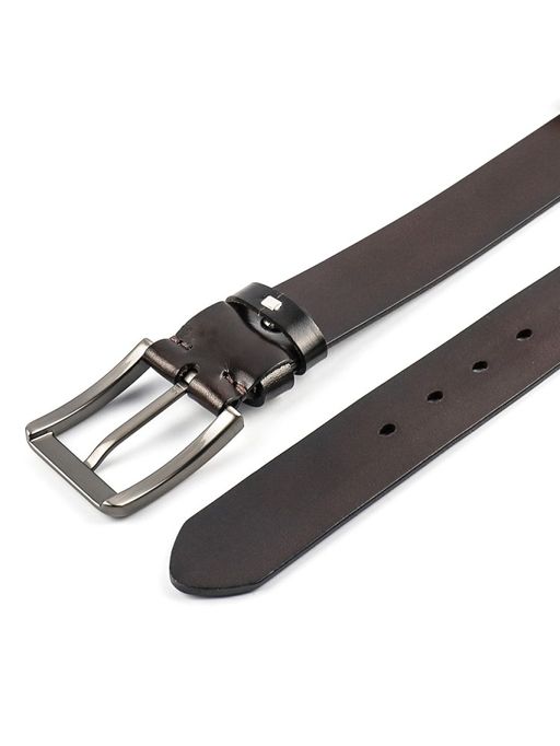 Мужской кожаный ремень Dierhoff ДРК 3056/1-40 Коричневый - Sergio valentini фото 8