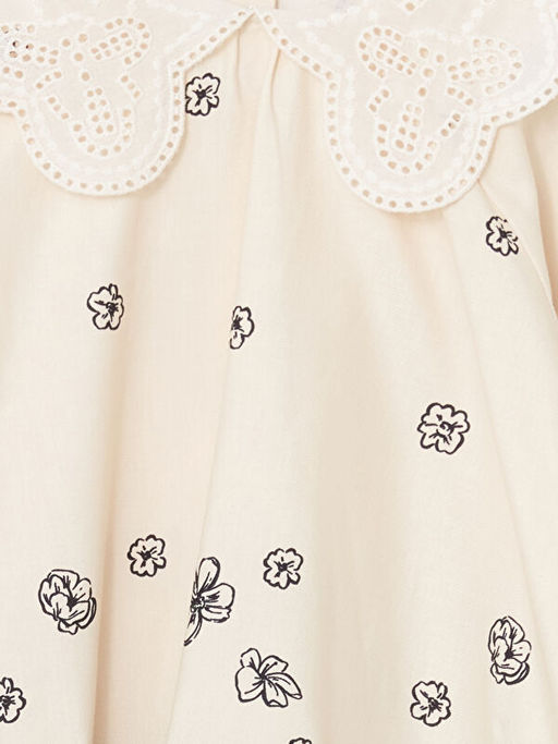 Bebe Yaka Uzun Kollu ?i?ekli K?z Elbise - Waikiki фото 2