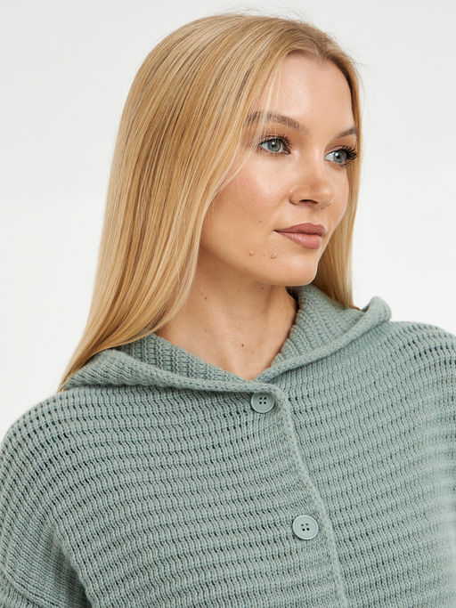 кардиган женский на пуговицах с капюшоном - Glenfield фото 5