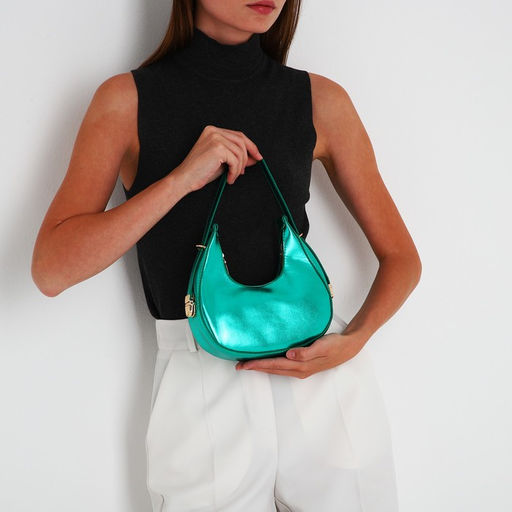 Сумка-багет на молнии, цвет зелёный - Simaland фото 8