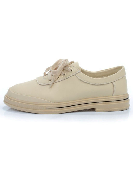 03-PDXL 95-3 BEIGE Полуботинки спортивные женские (натуральная кожа)