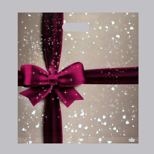 Цена за 50 шт. Пакет «Подарочный перламутр», полиэтиленовый с вырубной ручкой, 60 мкм, 38×45 см