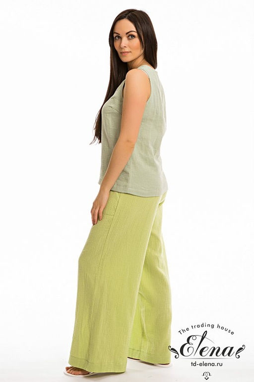 Брюки М323015а Фисташковый - Елена фото 6