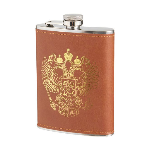 Фляжка Герб, нержавеющая сталь, 240 мл, 8 oz