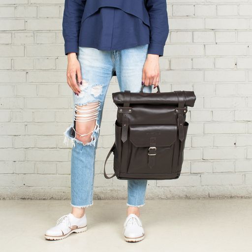 Рюкзак для ноутбука из кожи Eliot Black - Lakestone фото 23