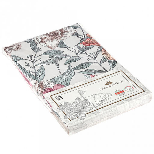 Скатерть 120х145см "Марина Дор", длина стола до 105см, на 4 персоны, рогожка, хлопок "Премиум" 186г/м2, упаковка классическая 28х41см, "Домашняя мода" (Россия)