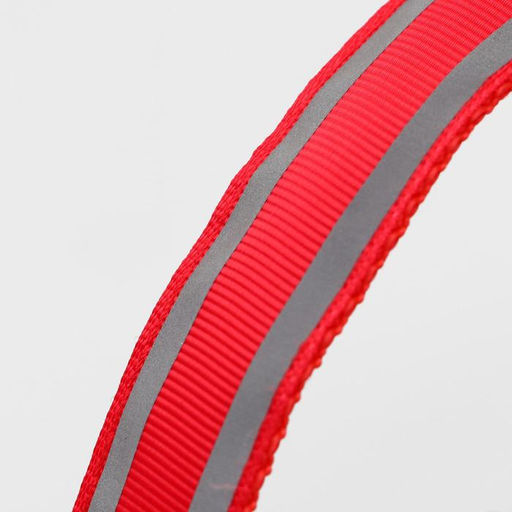 Ошейник с подсветкой Двойная полоса размер М, ОШ 40-48 х 2,5 см, 3 режима свечения красный - Пижон фото 5