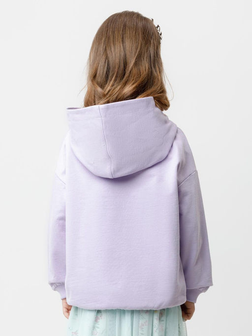 КР 302676/пастельно-лиловый джемпер (худи) для дев