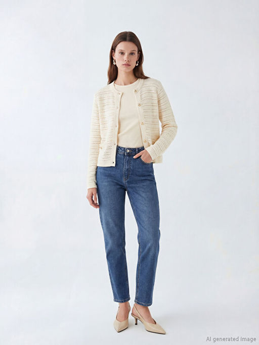 Bisiklet Yaka Ajurlu Kad?n Triko H?rka