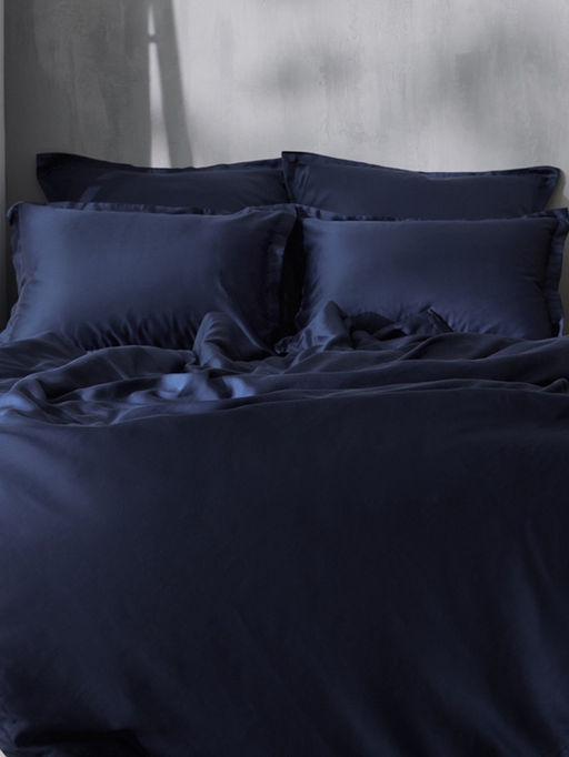 Наволочка SL Home Tencel, 50×70+3 см, синяя, тенсель, эвкалиптовое волокно 100%