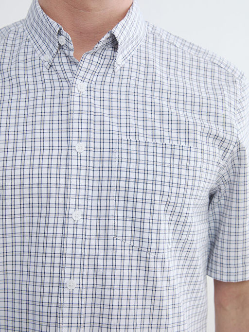 Regular Fit Ekose Poplin Erkek G?mlek