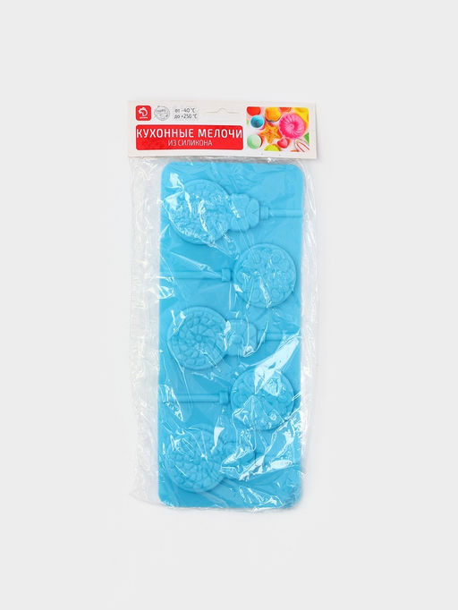 Форма для леденцов Доляна Улыбка, силикон, 25?9.5 см, 5 ячеек, с палочками, МИКС