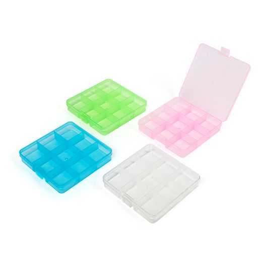 Gamma Коробка пластик для шв. принадл. OM-086 пластик 13.5 x 13.7 x 2.3 см розовый/прозрачный