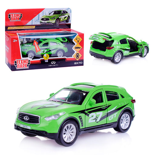 Машина металл свет-звук "Infiniti QX70 Спорт" 12см, открываются двери, инерц.