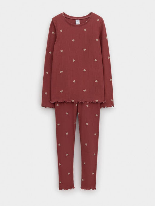 К 1618/шоколадный десерт,сердечки пижама дет