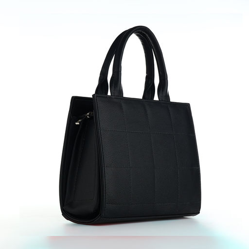 Сумка женская тоут TEXTURA на молнии, 25×12×22 см, чёрный