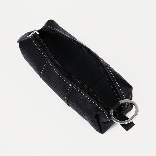 Ключница на молнии, длина 12,5 см, кольцо, цвет чёрный - Simaland фото 2