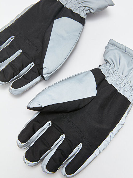 Yaz? Bask?l? Erkek ?ocuk Kal?n Eldiven - Waikiki фото 2