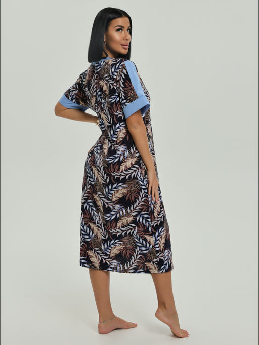 Барышня халат женский (темно-синий) - Lovetex фото 6