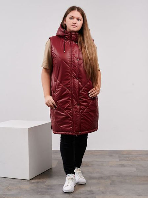 Жилет демисезонный Хлоя бордо - Yollochka фото 7