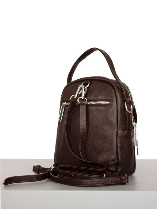 LACCOMA рюкзак 18148-коричневый натуральная кожа полиэстр  фото 2
