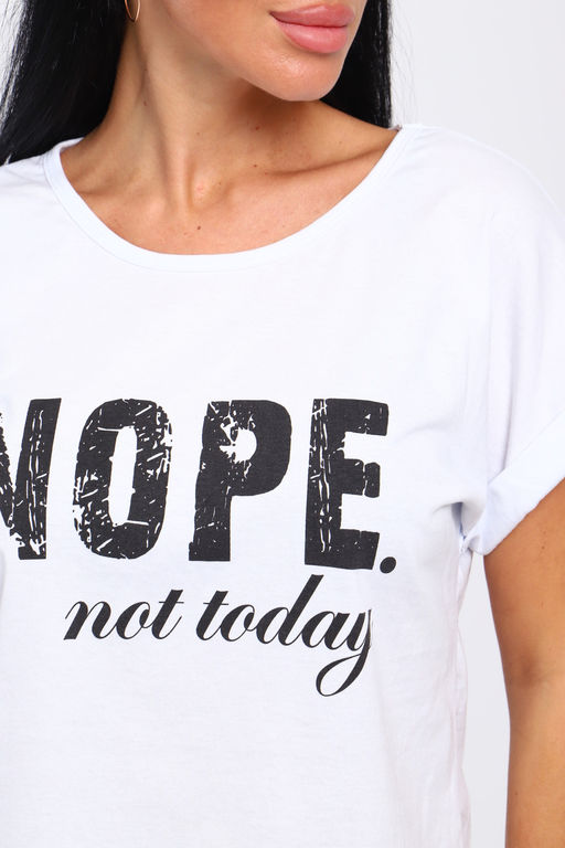 Футболка с надписью Nope, not today, Арт. 804