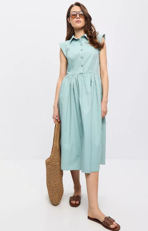 Платье хлопок OD-796-1 св.зеленое OD-796-1