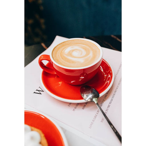 Кофейная пара Magistro Coffee time, чашка 200 мл, блюдце d=14.5 см, фарфор, красная