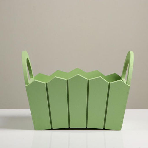 Кашпо деревянное 25,516,517,5 см Мария, ручки боковые, МДФ, оливка - Дарим красиво фото 3