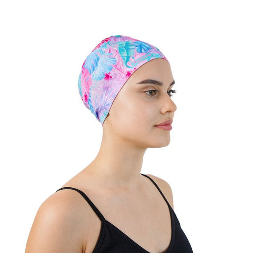 Шапочка для плавания взрослая ONLYTOP «Тропики», тканевая, обхват 54-60 см