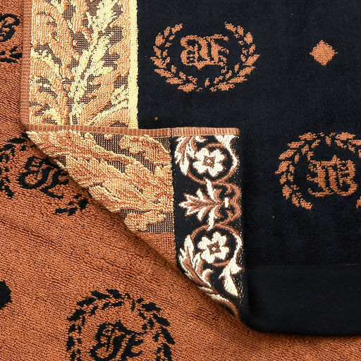 "Missoni-3027" Полотенце махровое 70х140см, плотность 375гр/м2, 100% хлопок, велюр, оранжевый, Bolangde (Китай)