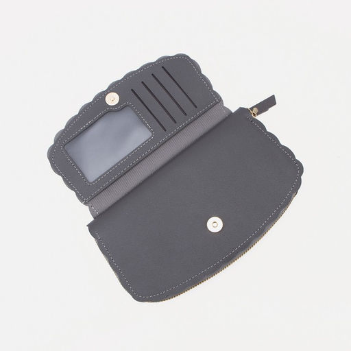 Кошелёк на молнии, цвет серый - Simaland фото 3