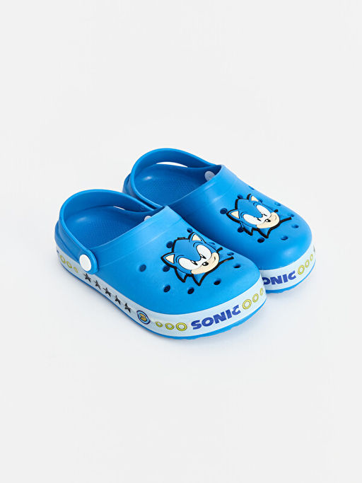 Sonic Bask?l? Erkek ?ocuk Plaj Sandaleti