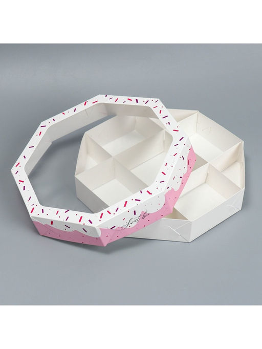 Цена за 5 шт. Коробка кондитерская, упаковка, Sweet box, 27×27×5 см