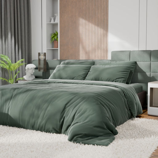 Постельное бельё Этель 2сп Tencel 180*210см, 220*245см, 50*70см-2шт, цвет оливковый  фото 4
