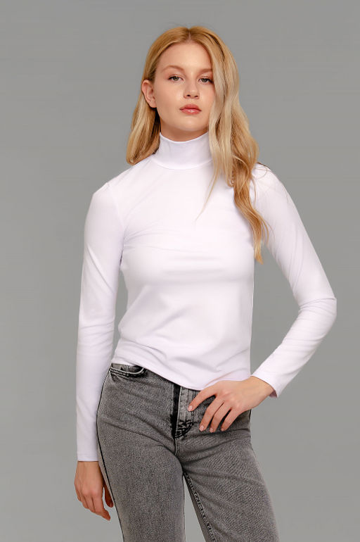 Арт.12803/3 Водолазка женская  42-50 (5 шт) Цвет:белый