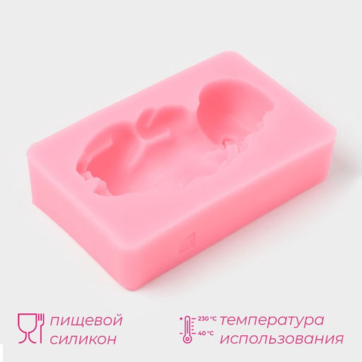 Молд для заливки 3D Пупсик, силикон, 10?6.5 см, розовый - Simaland фото 2
