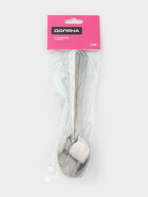 Ложки столовые из нержавеющей стали Ванесса, длина 18,5 см, 12 шт - Доляна фото 5