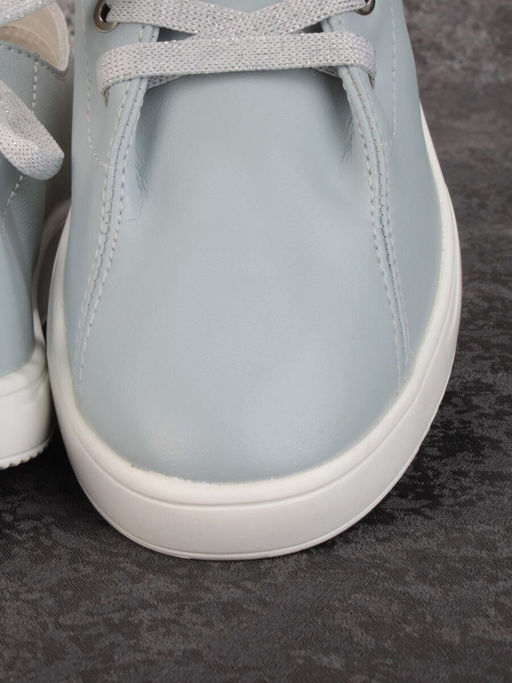 03-PDD90-4 GRAY/BLUE Полуботинки женские (натуральная кожа) - No name фото 14