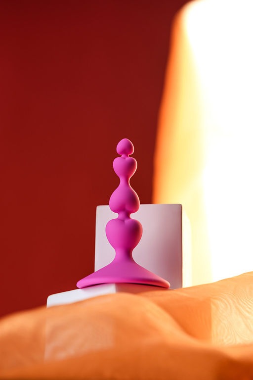 Анальная втулка Eromantica, силикон, розовая, 8 см, 2,3 см  фото 8