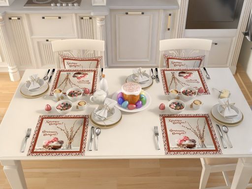 Комплект салфеток 4 шт Коллекция пасха 2022 01