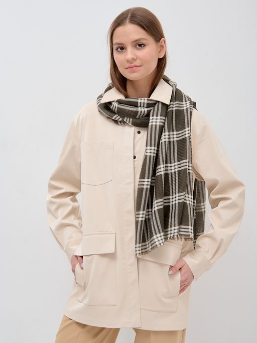 Большой, красивый двусторонний палантин с необычной выработкой по всему полотну изделия - Tantino фото 5