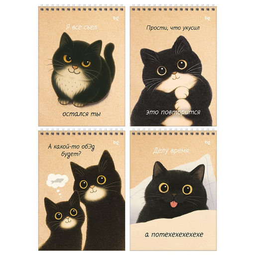 Блокнот А5 60л. на гребне "Настроение - кот" ("BG", Б5гр60 06543)