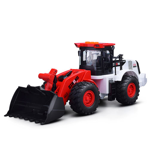 Трактор "Бульдозер" (свет, звук) в коробке (красный)