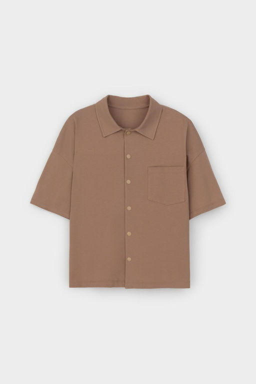 ЕВТ 3280/охра коричневая рубашка жен