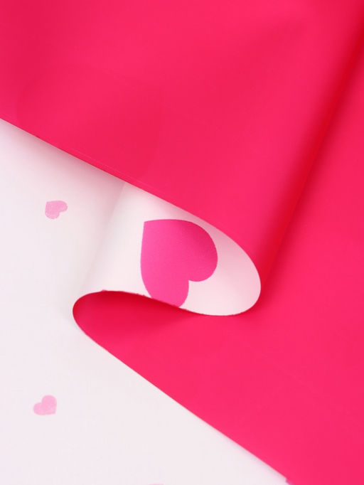 Цена за 20 шт. Пленка для цветов, «Сердца на белом», барби, 57×57 см