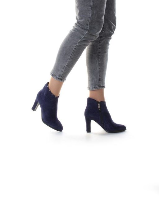 01-D8-4187 DARK BLUE Ботильоны женские (натуральная замша, байка) - Фабричный китай фото 3