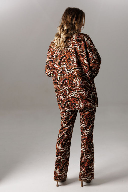 Костюм Lars Style 1195 шоколадно-молочный принт